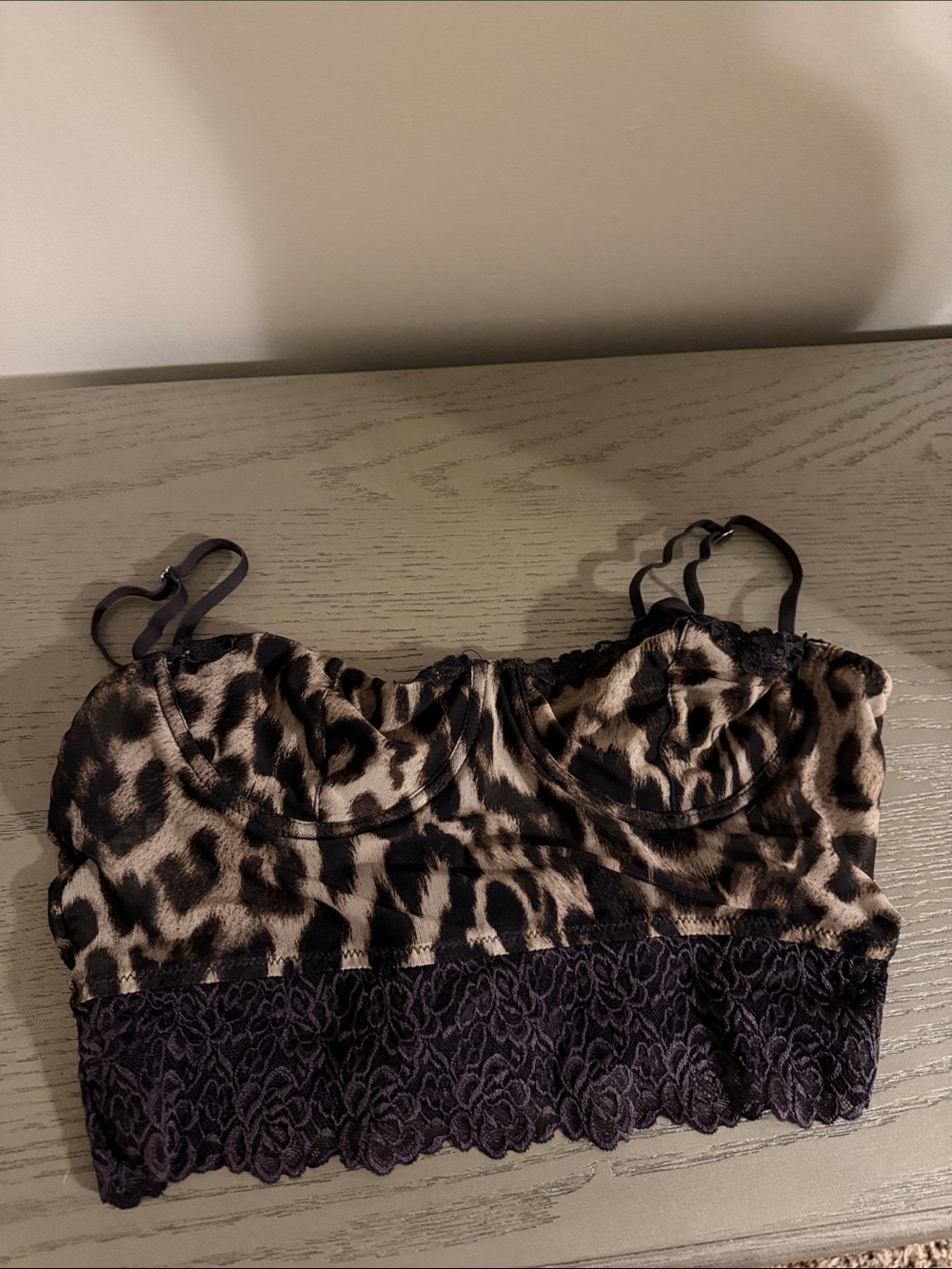 Urban outfitters out from under leopard lace corset